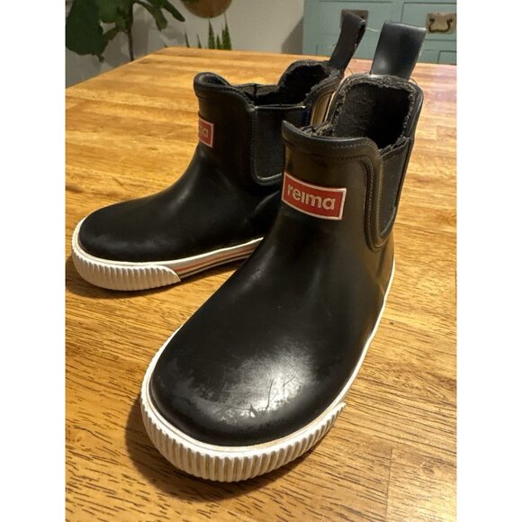 REIMA Ankle Waterproof Low Cut Rain Boot Black Toddler Size 6 - Picture 2 of 7